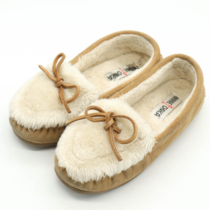 ミネトンカ ファーモカシン kylah slipper 40727 レザー スリッポン