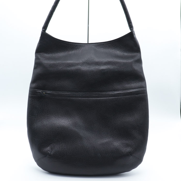 ビースタッフ ワンショルダーバッグ 良品 本革レザー ハンドバッグ シンプル 日本製 ブランド 鞄 黒 レディース ブラック B.stuff