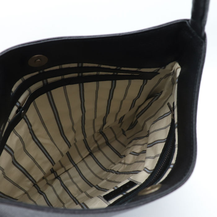 ビースタッフ ワンショルダーバッグ 良品 本革レザー ハンドバッグ シンプル 日本製 ブランド 鞄 黒 レディース ブラック B.stuff