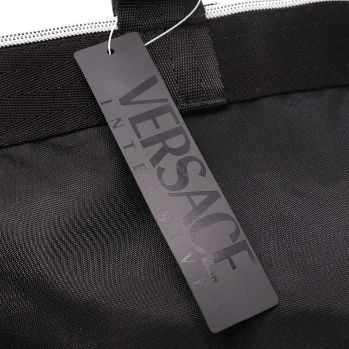 ヴェルサーチ トートバッグ ナイロントート 未使用 タグ付 ブランド 鞄 カバン 黒 レディース メンズ ブラック VERSACE