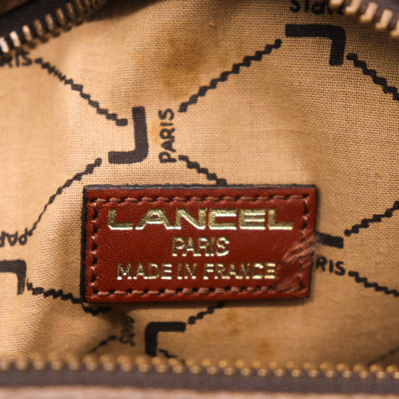 LANCEL ハンドバッグ レザー パープル - バッグ