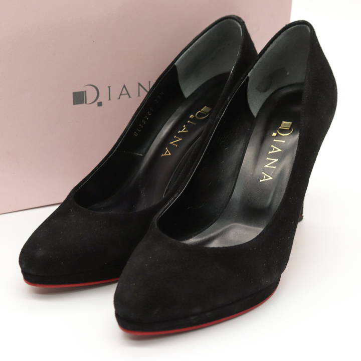 再×14入荷 ✨レッドソール✨DIANA ダイアナ スエード ブラックカラー 