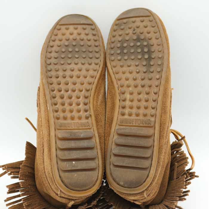 ミネトンカ フリンジブーツ 24.0cm 茶色 - ブーツ