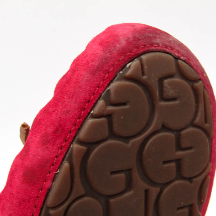 UGG シューズ　フラットシューズ　モカシン　レッド　スエード UGG シューズ フラットシューズ モカシン レッド スエード