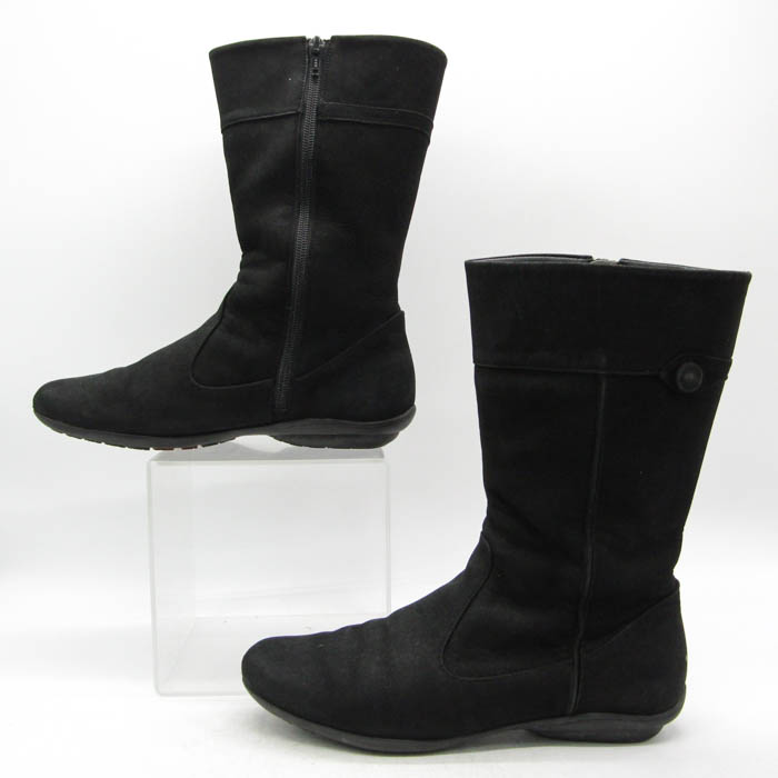 アシックス ブーツ スウェード ブランド シューズ 靴 黒 レディース