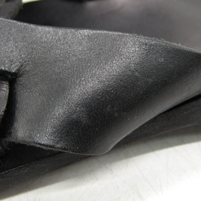 【未使用級】マウロディバリブラック レザートングサンダル41 マウロディバーリ サンダル 本革 レザー ブランド 靴 イタリア製