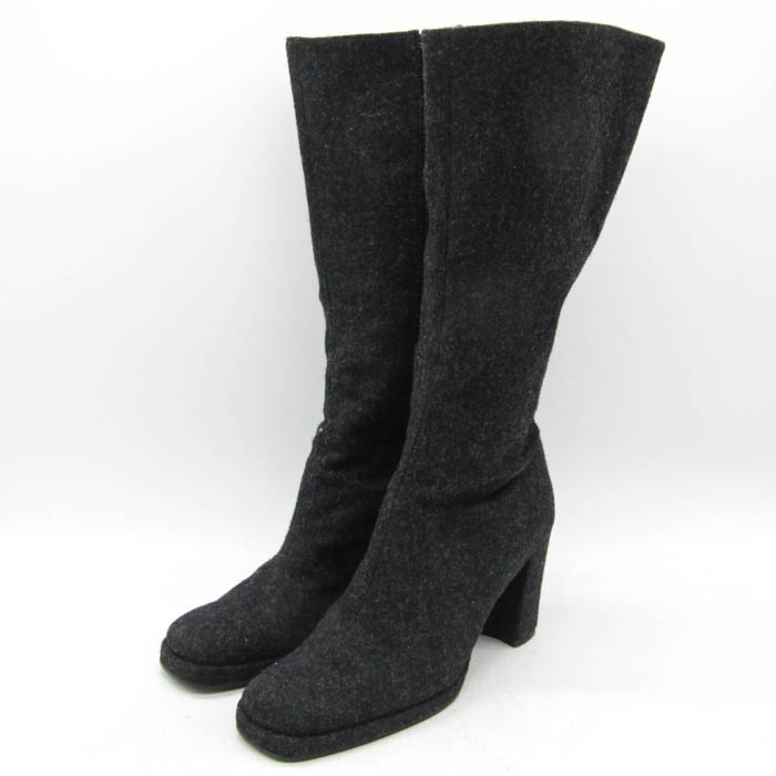 DIANA(ダイアナ) ロングブーツ 23 レディース - 黒 レザー