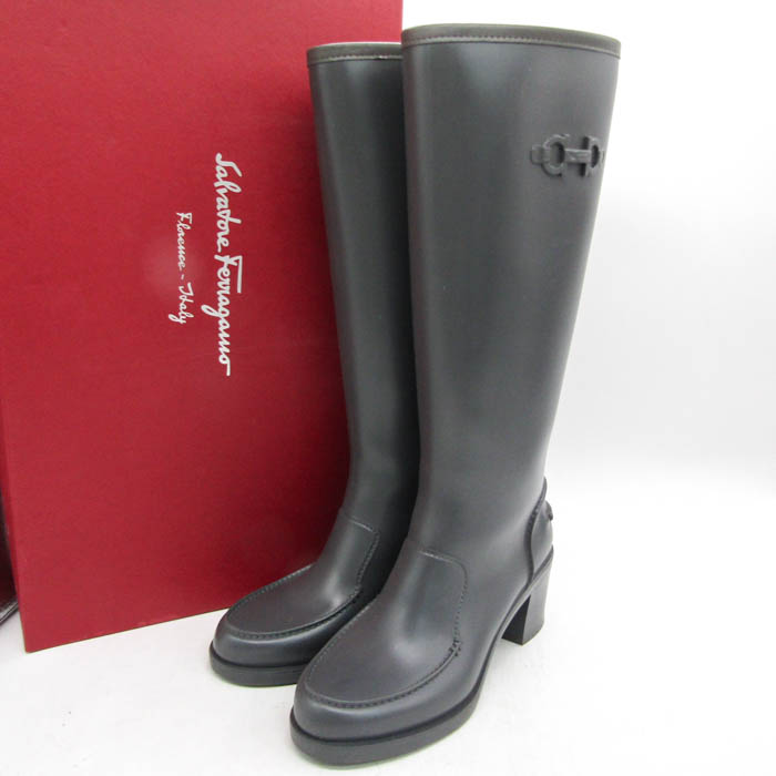 お得，定番人気 サルバトーレフェラガモ レインブーツ 7 レディース ヴァラ