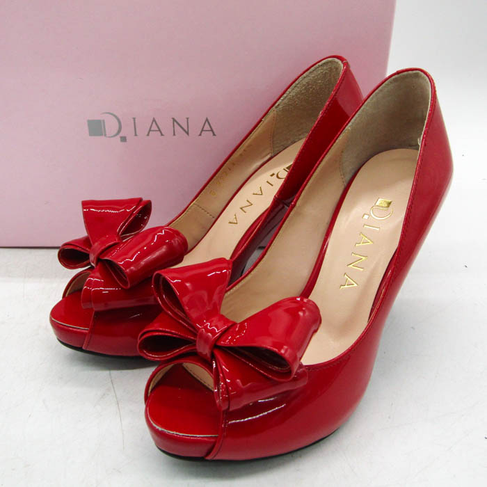 未使用・DIANA ハート柄オープントゥハイヒール 未使用・DIANA ハート柄オープントゥハイヒール