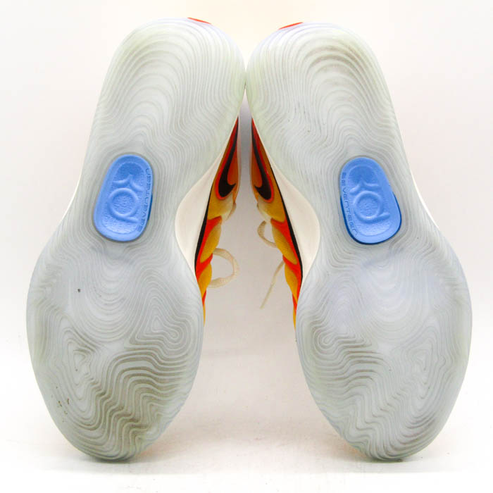 Nike バスケットシューズ ホワイト/オレンジ ナイキ バスケットボールシューズ オレンジ 25.5 | スポーツ用品