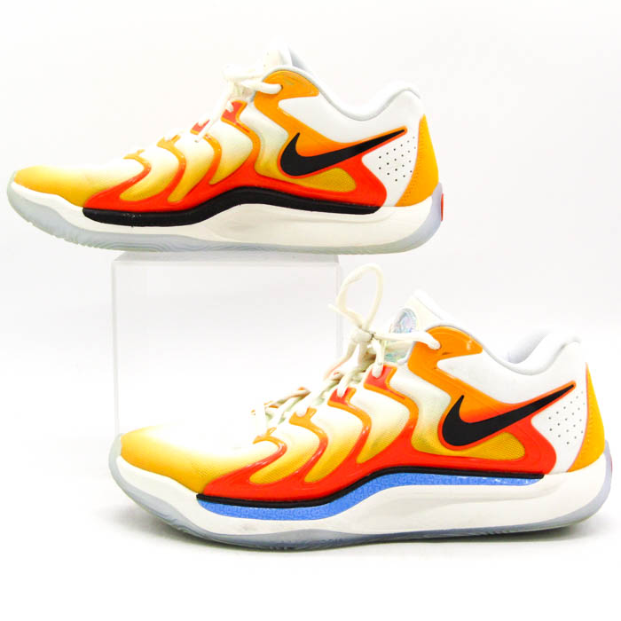 Nike バスケットシューズ ホワイト/オレンジ Nike バスケットボールシューズ ホワイト/イエロー/レッド