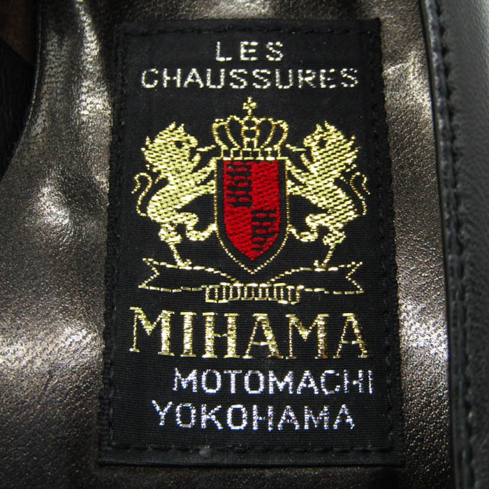ミハマ パンプス 本革 レザー ブランド シューズ 靴 日本製 黒