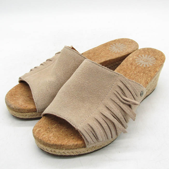 UGG ベージュ スエード ミュールサンダル