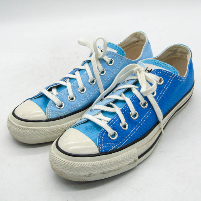 【未使用品】日本製コンバーススニーカーオールスター水色キャンバス24.5 CONVERSE - 【未使用品】日本製コンバーススニーカー