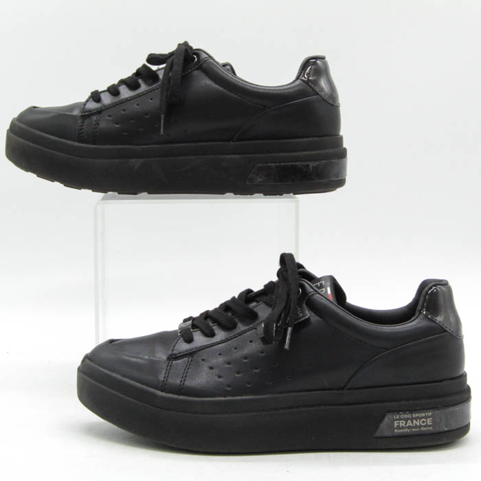 le coq sportif ブラック シューズ ルコックスポルティフ スニーカー ローカット 厚底 OrthoLite