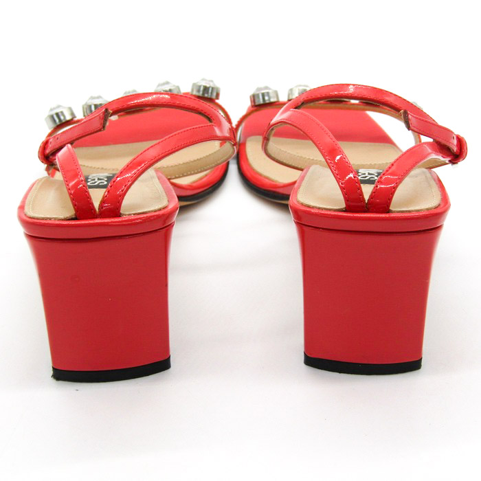 未使用】セルジオロッシsergio rossiストラップサンダル 赤 36.5