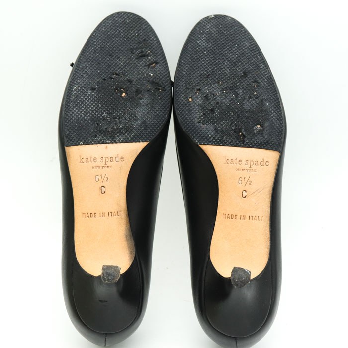 ケイトスペード パンプス リボン 23.5cm相当 フォーマルシューズ ブランド 靴 黒 レディース 6.5サイズ ブラック Kate Spade  【中古】