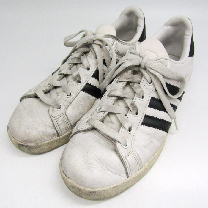 adidas アディダス 23.5 スニーカー ハイカット ファー ゼブラ ボア 