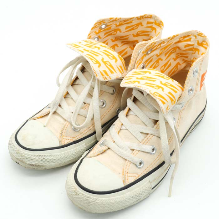 コンバース ハイカットスニーカー ブラニフ コラボ BRANIFF 1C766 シューズ 靴 メンズ レディース 24cmサイズ オレンジ  CONVERSE 【中古】 CONVERSE USED/古着（スニーカー）｜CONVERSEのUSED/古着通販サイト SMASELL（スマセル）