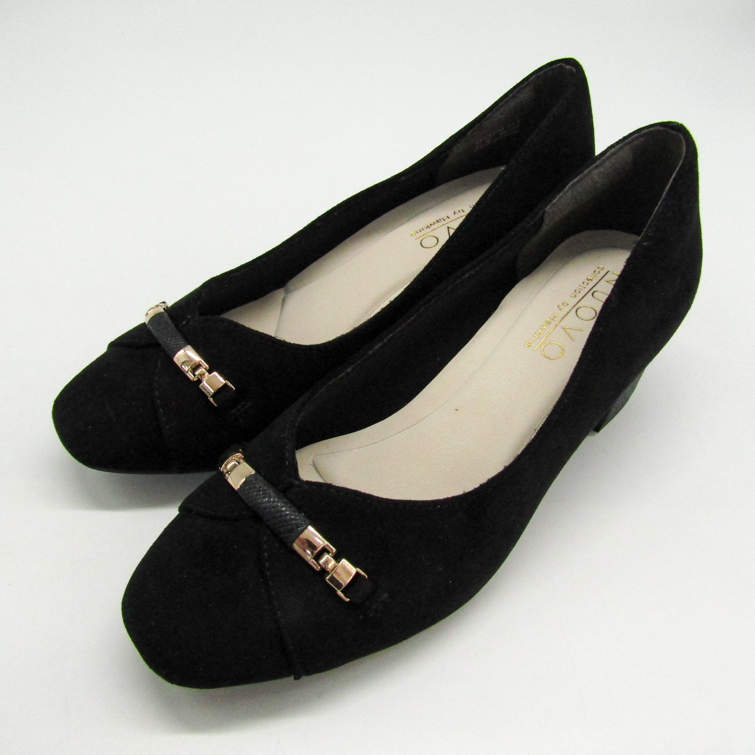 No.418 未使用級♥ ラクナ 【22.5】整体パンプス スクエアトゥブラック No.418 未使用級♥ ラクナ 【22.5】整体パンプス スクエアトゥ