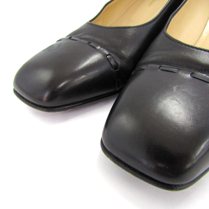 TANINO CRISCI ブラックパンプス 37 24cm タニノクリスチー パンプス シューズ 靴 レディース 36.5サイズ