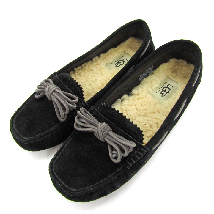 UGG   モカシン 6　23サイズ アグ モカシン シューズ 靴 レディース 23サイズ ブラック UGG 【中古