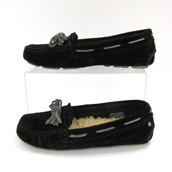 アグ モカシン シューズ 靴 レディース 23サイズ ブラック UGG 【中古