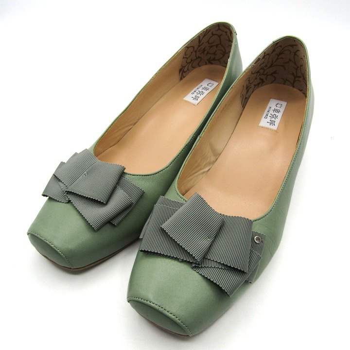 未使用卑弥呼HIMIKO パンプスベージュローヒールレインシューズ 未使用卑弥呼HIMIKO パンプスベージュローヒールレインシューズ