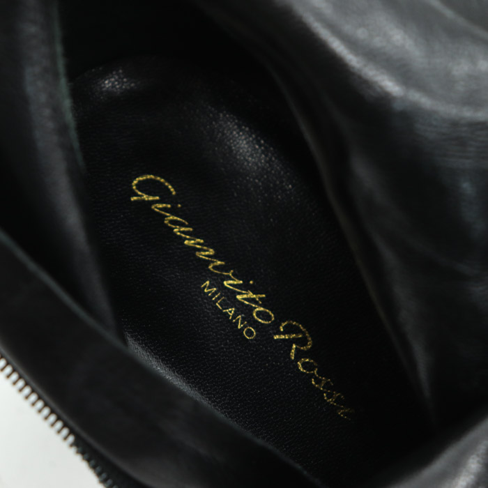 ジャンヴィトロッシ ショートブーツ 本革レザー イタリア製 ブランド シューズ 靴 黒 レディース 36.5サイズ ブラック Gianvito Rossi