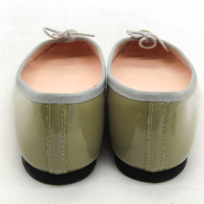 未使用 repetto パイソン レペット レザー グレー パンプス 37