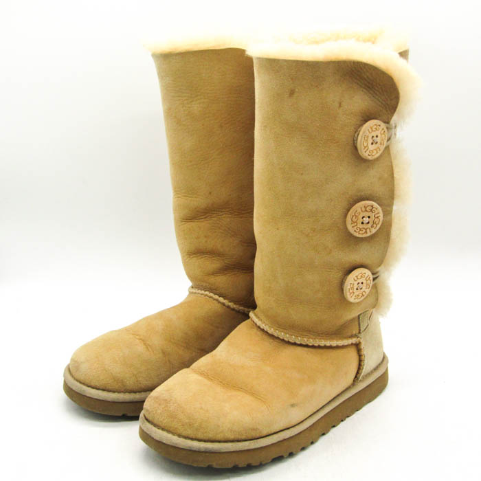 UGG イエロー ショートムートンブーツ　サイズ6 UGG イエロー ショートムートンブーツ サイズ6（UGG アグ
