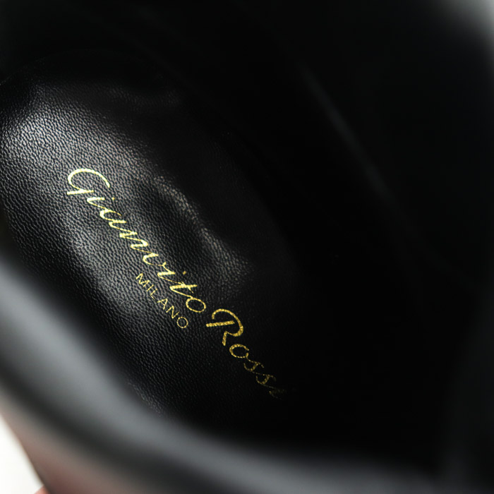 ジャンヴィトロッシ ショートブーツ ハーフブーツ 本革レザー 伊製 ブランド 靴 黒 レディース 36.5サイズ ブラック Gianvito Rossi