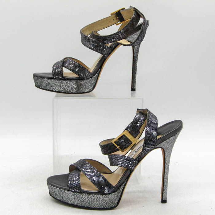 ジミーチュウ サンダル ハイヒール 靴 イタリア製 レディース 37サイズ