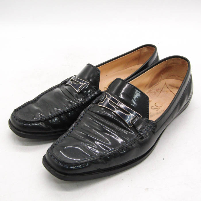 TOD'S ブラウンレザー ネイビーウール ブーツ 37 1/2 TOD'S ブラウンレザー ネイビーウール ブーツ 37 1/2
