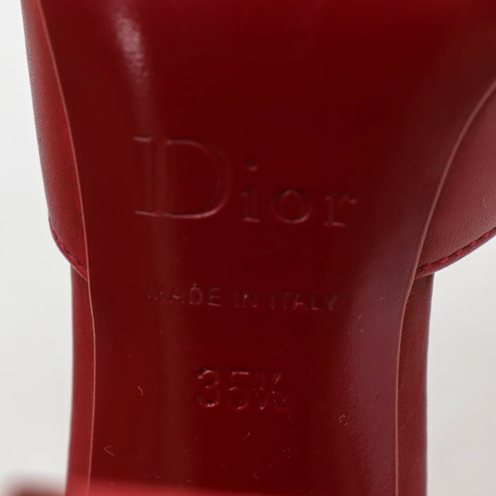 【美品】Dior ディオール パンプス レッド レディース 35.5サイズ 高級 ディオール パンプス ブランド シューズ 靴 イタリア製 赤