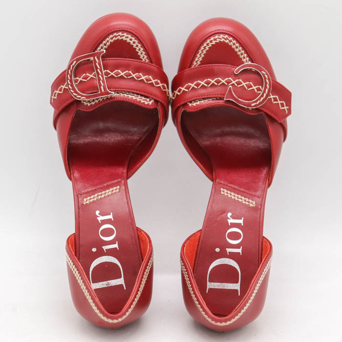 【良品】ディオール Dior トロッター ロゴ パンプス サンダル ビンテージ 良品】ディオール Dior トロッター ロゴ パンプス サンダル ビンテージ