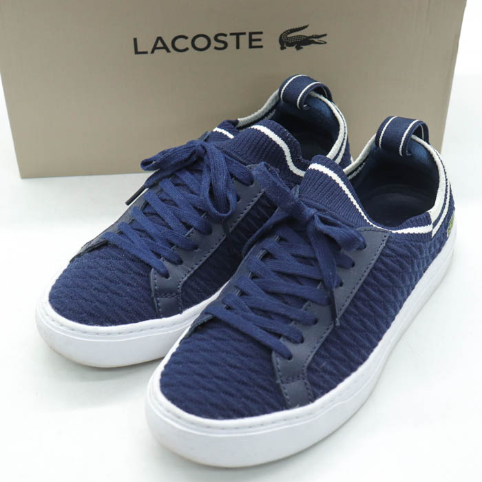 ラコステ　シューズ　靴　ネイビー　ブルー　新品未使用　タグ付き　スリッポン LACOSTE（靴/シューズ ・ ブルー・ネイビー/青色系）のフリマ
