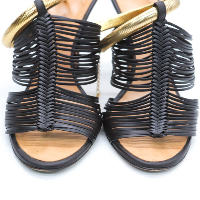 GIUSEPPE ZANOTTI サンダル・ミュール ブラック系 ジュゼッペザノッティ ミュール サンダル 本革 レザー ブランド