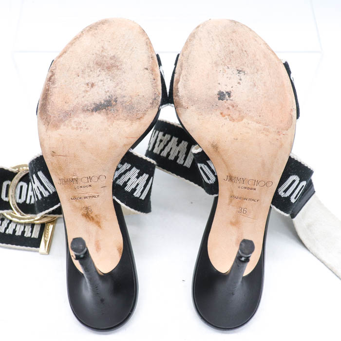 JIMMY CHOO ジミーチュウ サンダル.36 1/2ベージュ.箱有り JIMMY CHOO(ジミーチュウ) サンダル 36 1/2 レディース