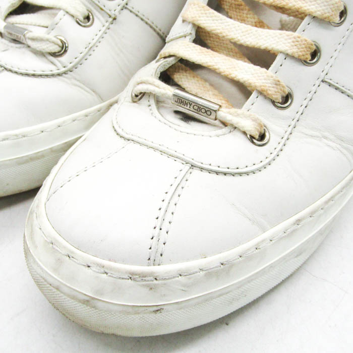 ジミーチュウ レザースニーカー ミドルカット ブランド シューズ