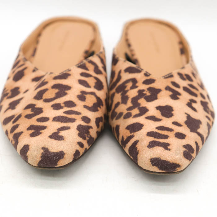 バナナリパブリック ミュール サンダル フラット レオパード柄