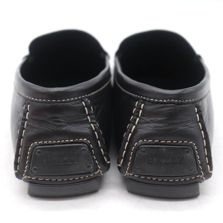 BALLY バリー ローファー レザー 本革 ドライビング　ブラック　27.5 バリー BALLY GIOIA FLAT Bチェーンロゴ ローファー 38 ブラック