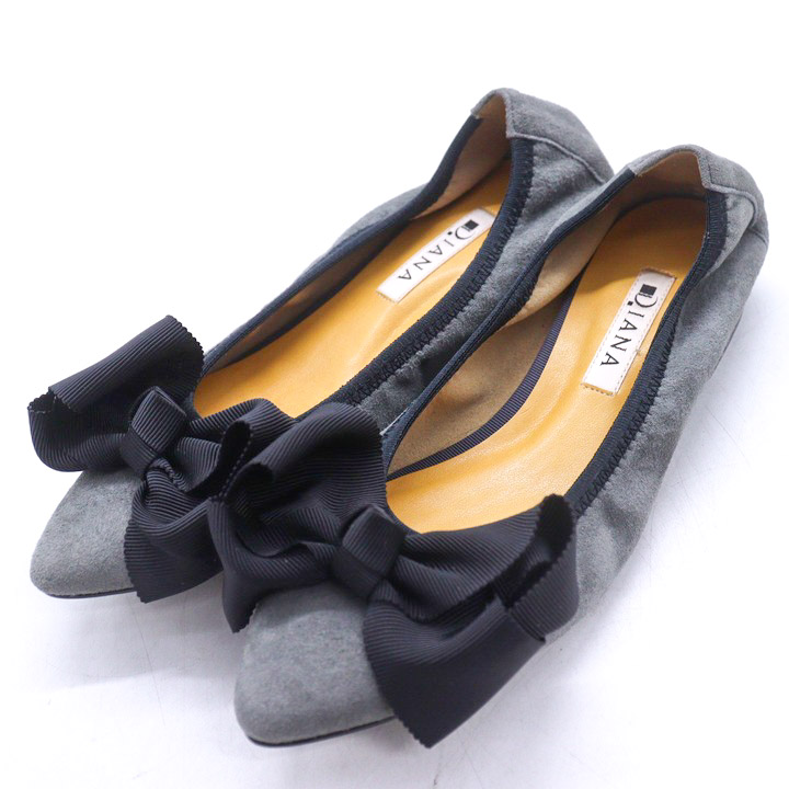 【極美品】ダイアナ スエードパンプス フラットシューズ 24.5㎝ 極美品】ダイアナ スエードパンプス フラットシューズ 24.5㎝