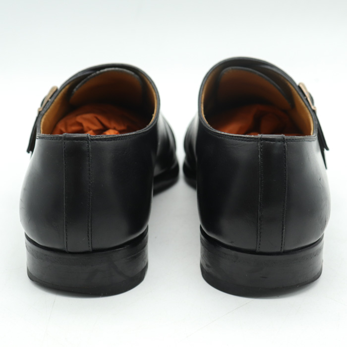マグナーニ ドレスシューズ ダブルモンクストラップ 本革レザー ビジネス 高級 ブランド 革靴 黒 メンズ 39サイズ ブラック MAGNANNI  【中古】