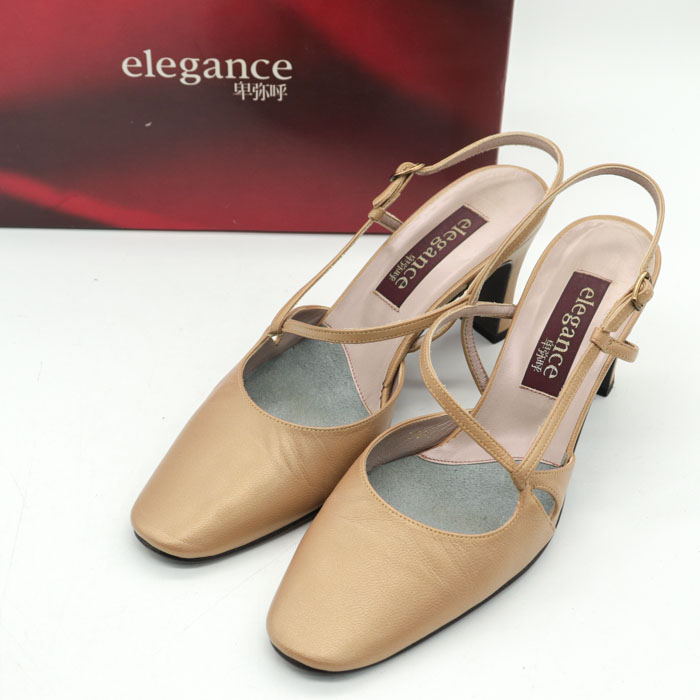 新品】elegance 卑弥呼 パンプス 本革 - ハイヒール/パンプス