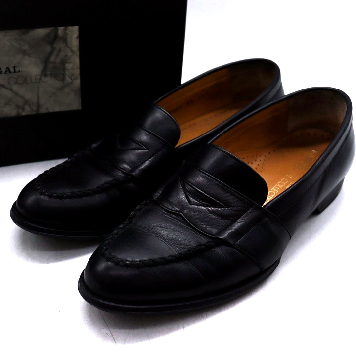 リーガル REGAL ローファー ビジネスシューズ レザー 26.5 黒 /☆G リーガル本物 REGAL 靴 25.5cm 黒 ローファー スリッポン ビジネス