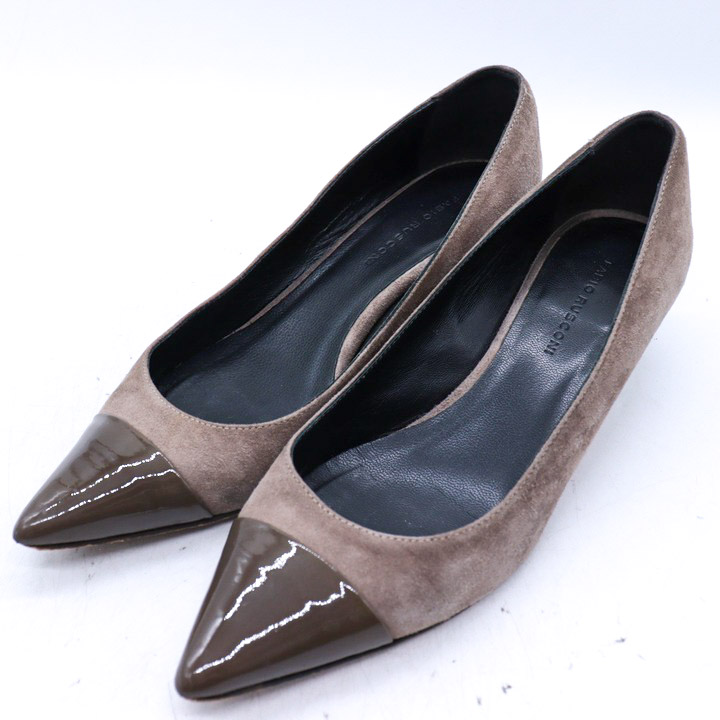 ファビオルスコーニ パンプス スウェード レザー ブランド シューズ 靴