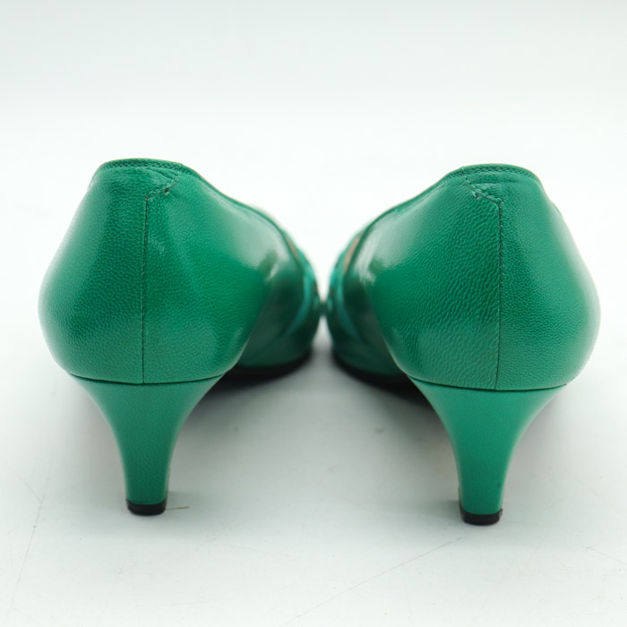 DIANA ダイアナ 25 スエード モスグリーン デザインヒール スタッズ - 靴