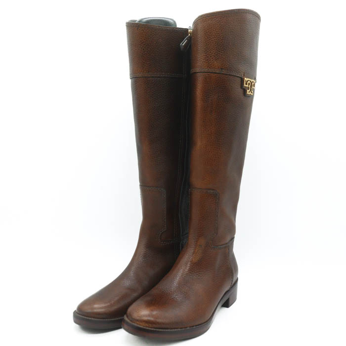 トリーバーチ ロングブーツ 本革 レザー Tロゴ ブランド 靴 レディース