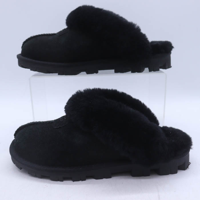 UGG ブラック サボ・ボア・スエード アグ コケット スリッポン サボ